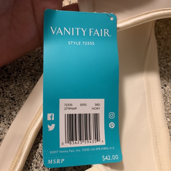 Vanity Fair Body Caress Full Coverage Bra Size 38D - Picture 15 of 15